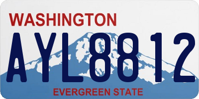 WA license plate AYL8812