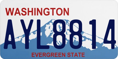 WA license plate AYL8814