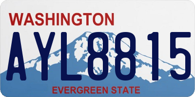 WA license plate AYL8815