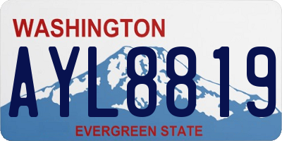 WA license plate AYL8819
