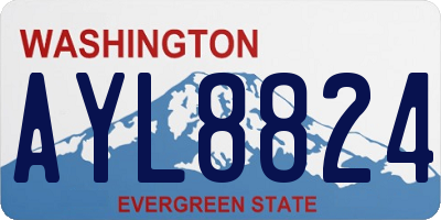 WA license plate AYL8824