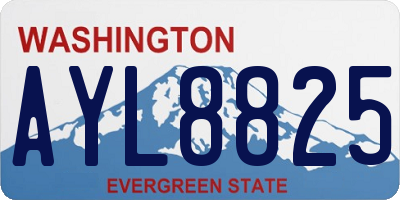 WA license plate AYL8825