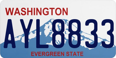 WA license plate AYL8833