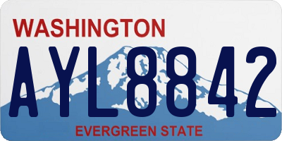 WA license plate AYL8842