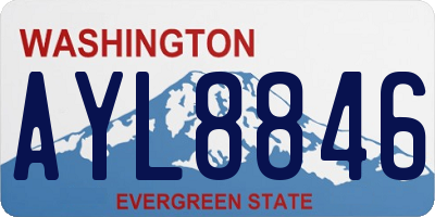 WA license plate AYL8846