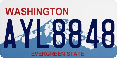 WA license plate AYL8848
