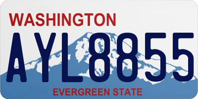 WA license plate AYL8855
