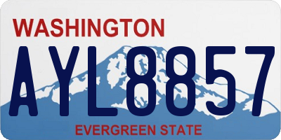 WA license plate AYL8857