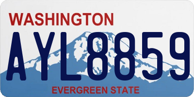 WA license plate AYL8859