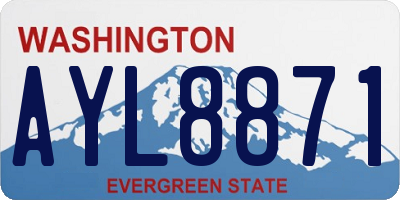 WA license plate AYL8871