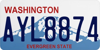 WA license plate AYL8874