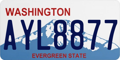 WA license plate AYL8877