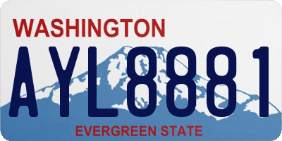 WA license plate AYL8881