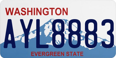 WA license plate AYL8883
