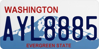 WA license plate AYL8885