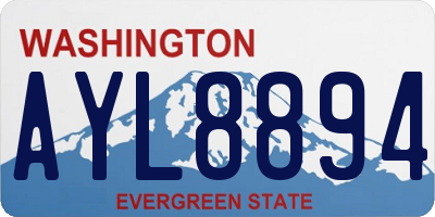 WA license plate AYL8894