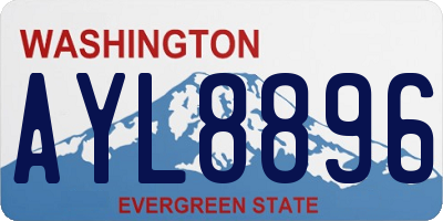 WA license plate AYL8896