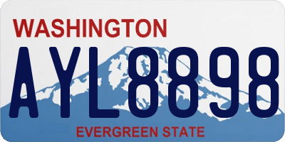WA license plate AYL8898