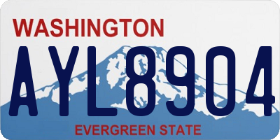 WA license plate AYL8904
