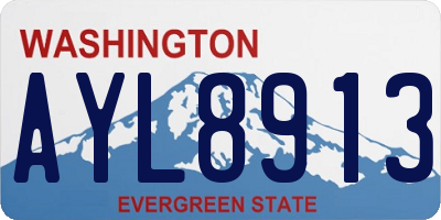 WA license plate AYL8913
