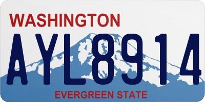 WA license plate AYL8914