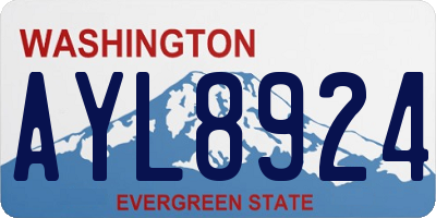 WA license plate AYL8924