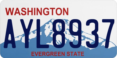 WA license plate AYL8937