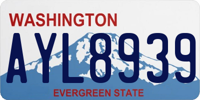 WA license plate AYL8939