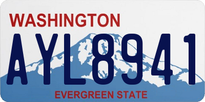 WA license plate AYL8941