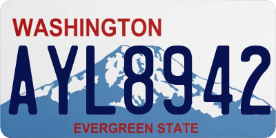 WA license plate AYL8942