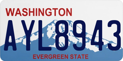 WA license plate AYL8943