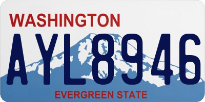 WA license plate AYL8946