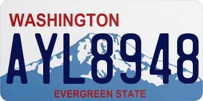 WA license plate AYL8948