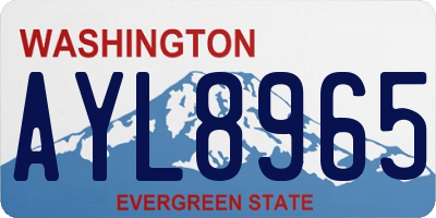 WA license plate AYL8965