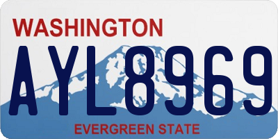 WA license plate AYL8969