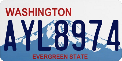 WA license plate AYL8974