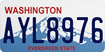 WA license plate AYL8976