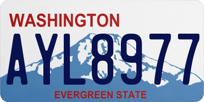 WA license plate AYL8977