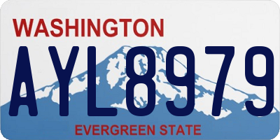 WA license plate AYL8979