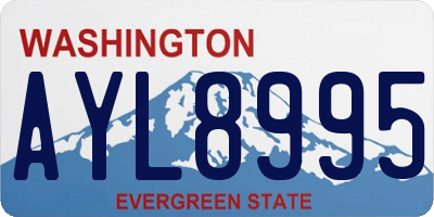 WA license plate AYL8995
