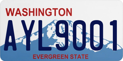 WA license plate AYL9001