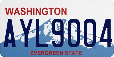 WA license plate AYL9004
