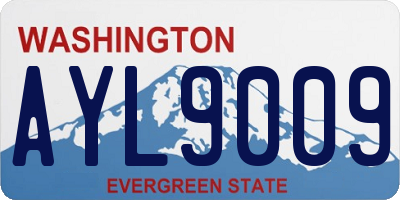 WA license plate AYL9009