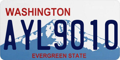WA license plate AYL9010