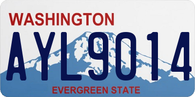 WA license plate AYL9014