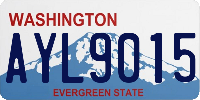 WA license plate AYL9015
