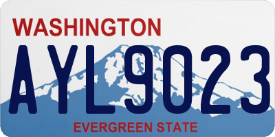 WA license plate AYL9023