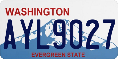 WA license plate AYL9027