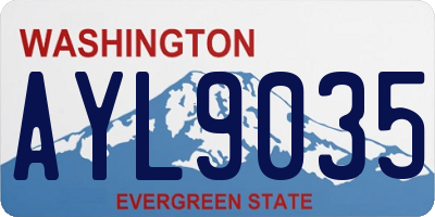 WA license plate AYL9035