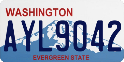 WA license plate AYL9042